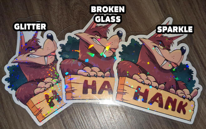 Holographic finish samples